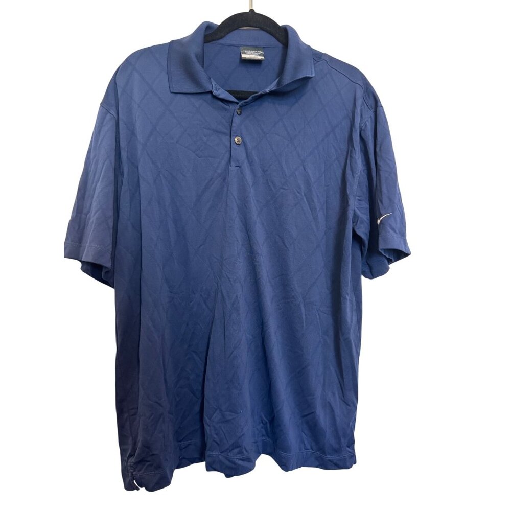 Nike Golf Dri-Fit Polo Shirt Men’s Size Large Blue Short Sleeve Lightweight Comf